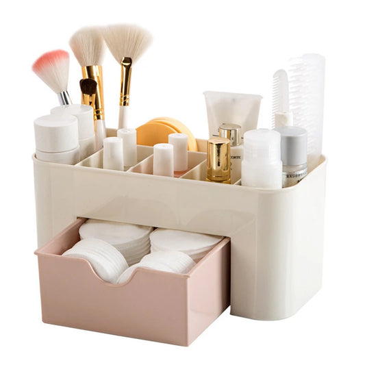 2021 Desktop Makeup Organizer Drawers Cosmetics Storage Box Division Office Desk Organiser Desktop Stationery Storage Box Case