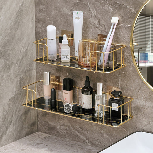 Toilet Storage Punch-free Toilet Shower Gel Cosmetics Wash Supplies Storage Shelf